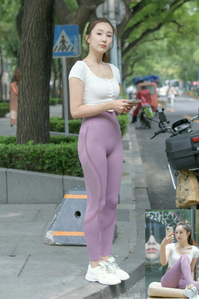 图片[5]-香芋色瑜伽裤高马尾漂亮女孩J2206 545P1V-19.1GB-西哈图库
