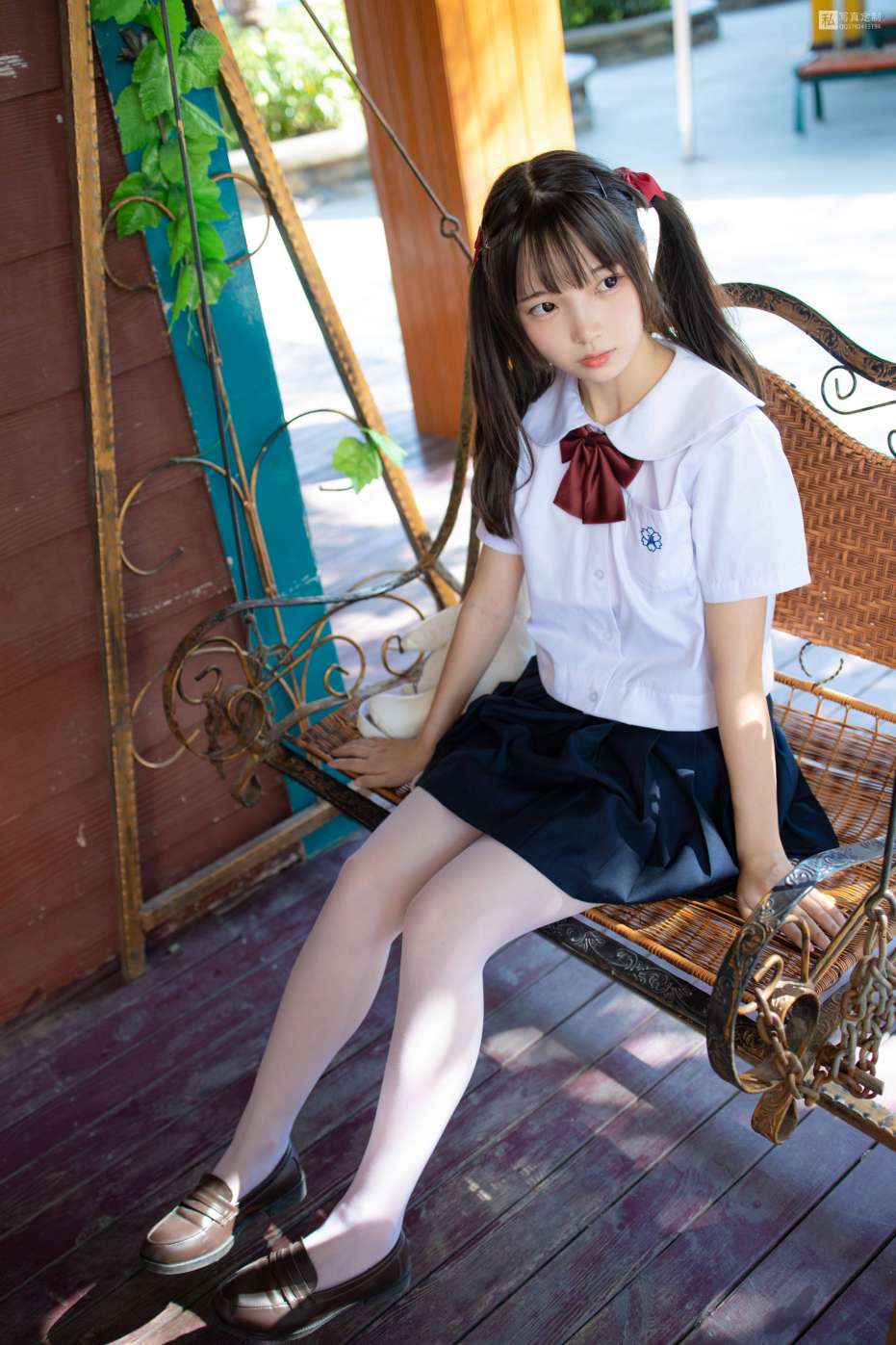 图片[3]-眼神好清澈的双马尾白丝女孩【75P】20019-西哈图库