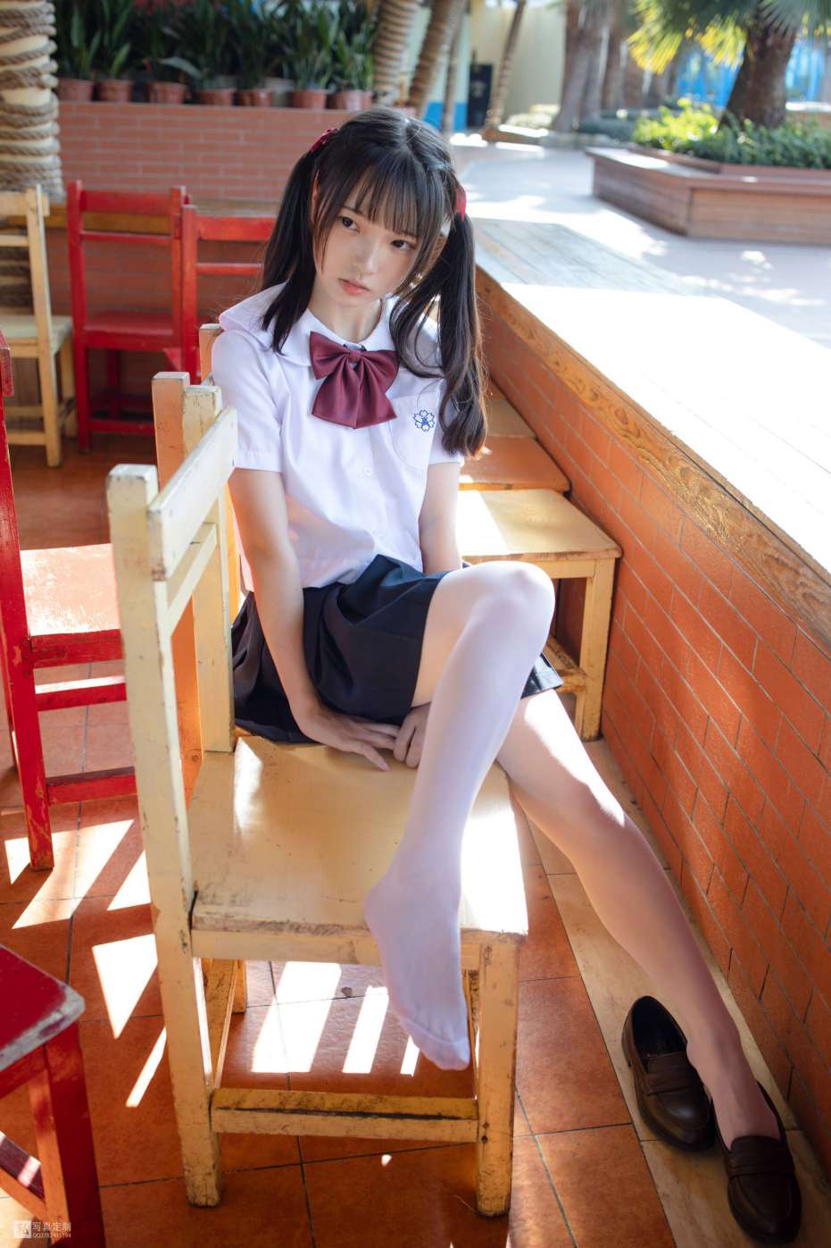 图片[1]-眼神好清澈的双马尾白丝女孩【75P】20019-西哈图库